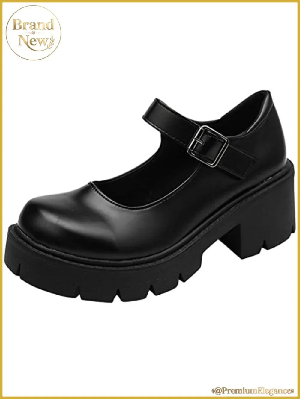 Platform Mary Janes Chunky Heel Ankle Strap PU Leather Oxford Dress Shoes